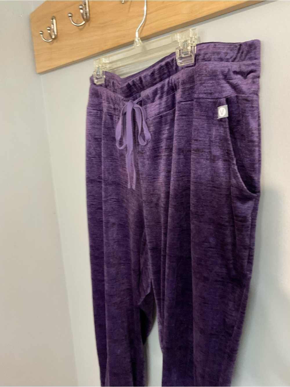 Livi Active for Lane Bryant Purple Velour Jogger Track Pants 22/24 - Picture 3 of 7
